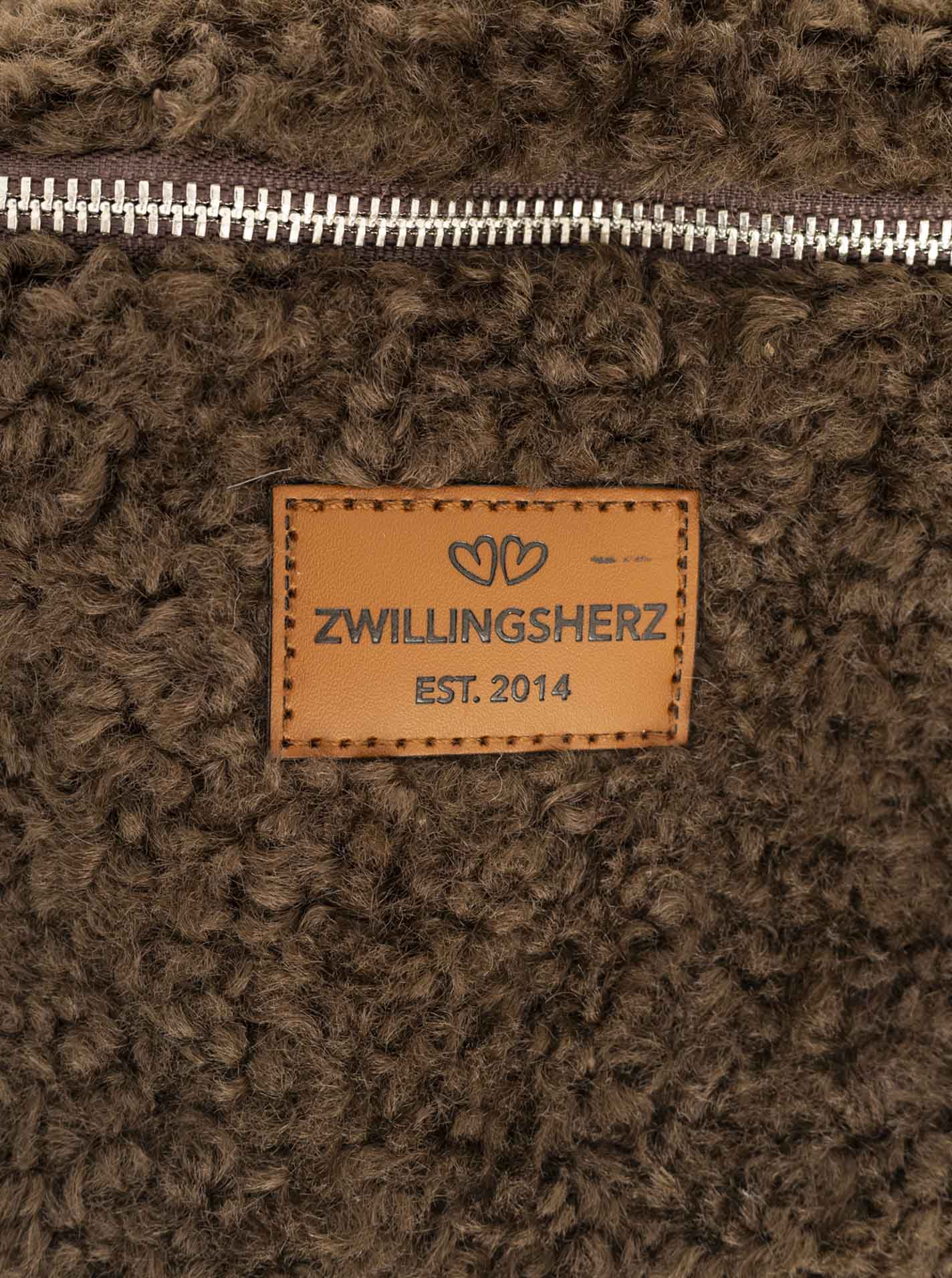 💕 Zwillingsherz Crossbody "Teddy" Braun