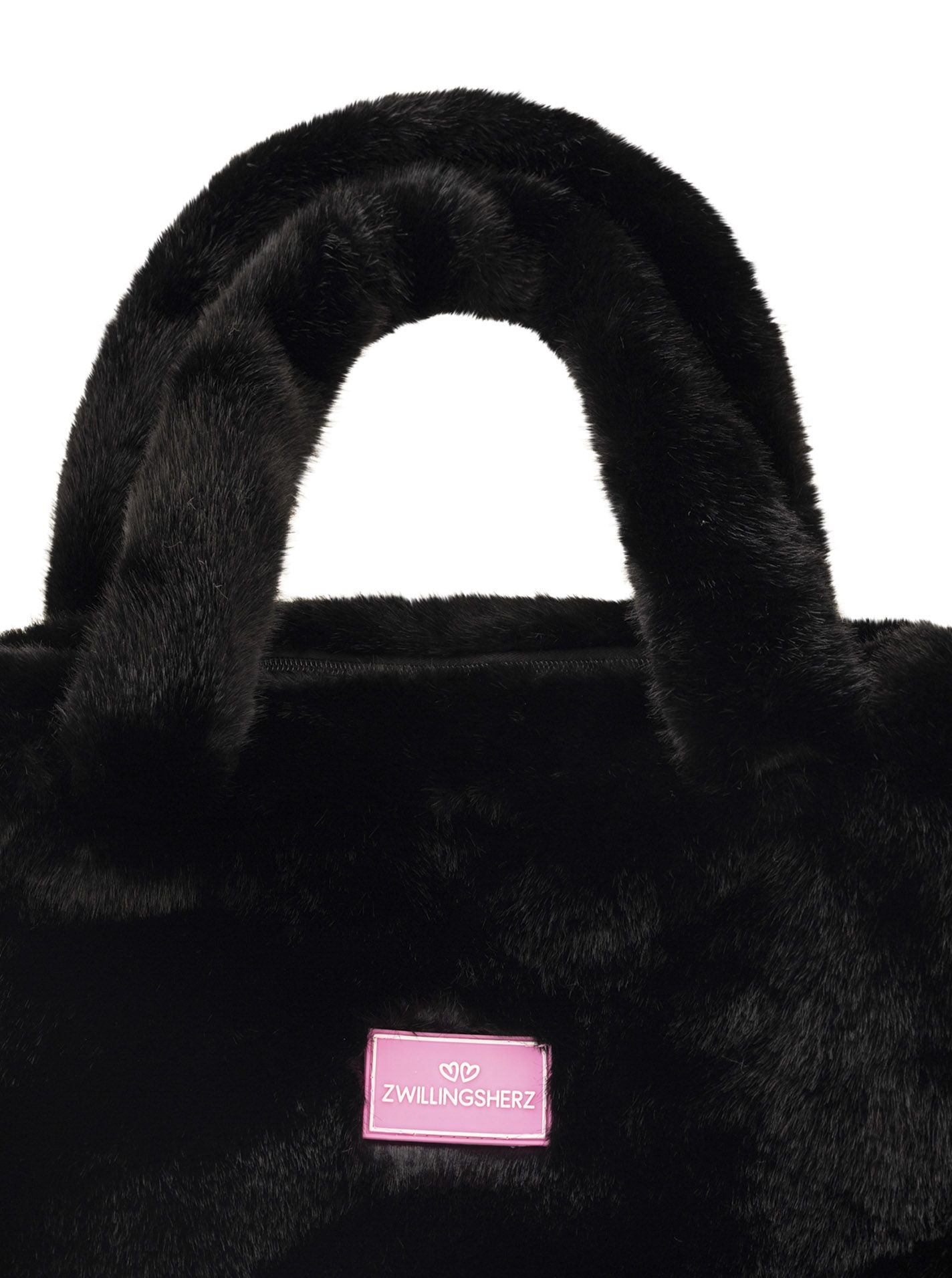 đź’• Zwillingsherz Shopper XXL Fake Fur "Samtweich" Schwarz