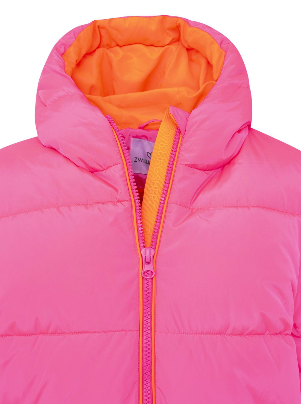 💕 Zwillingsherz Steppmantel "Cozy" Neonpink
