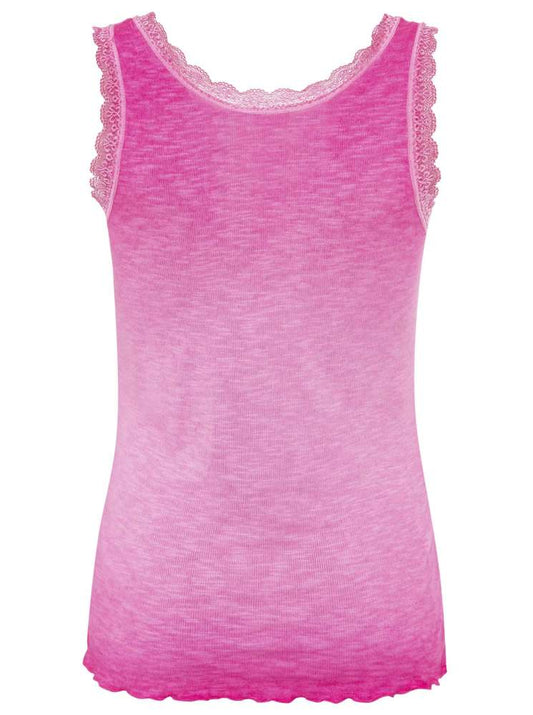 💕 Zwillingsherz Top "Spitze" Pink
