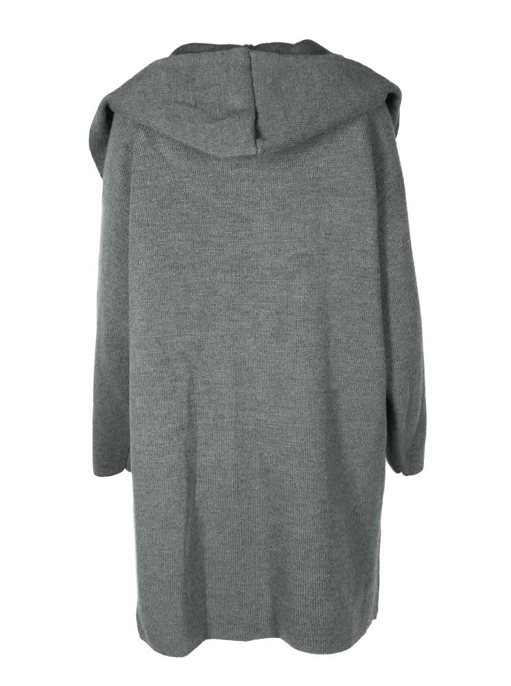 💕 Zwillingsherz Strickjacke "Annabell" Grau Strickmantel offen