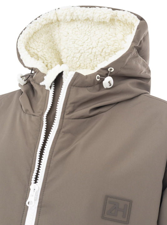 💕 Zwillingsherz Oversize "Windjacke ZH" Windmantel Taupe