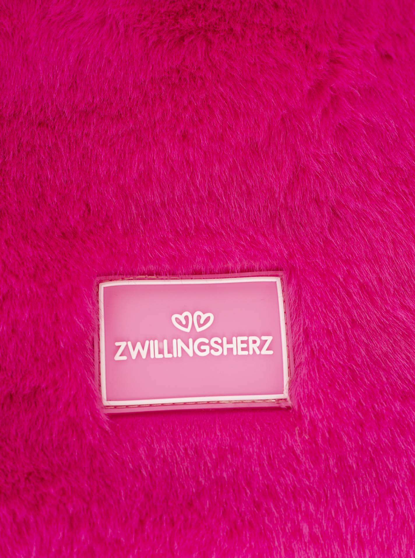 đź’• Zwillingsherz Shopper XXL mit Tragegurt "Flauschig" Fuchsia