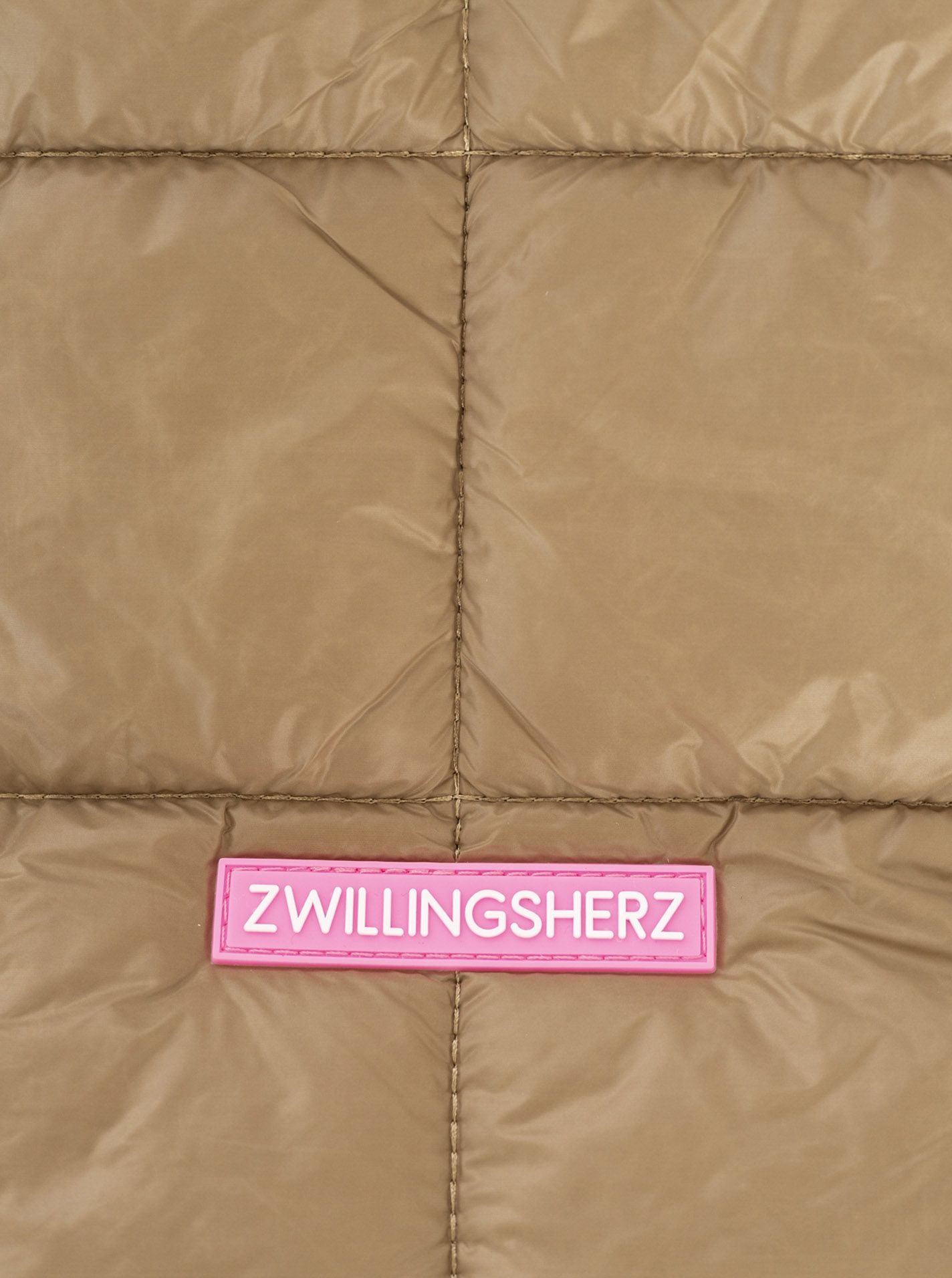 💕 Zwillingsherz Stepptasche "Uni Quadrat" Beige