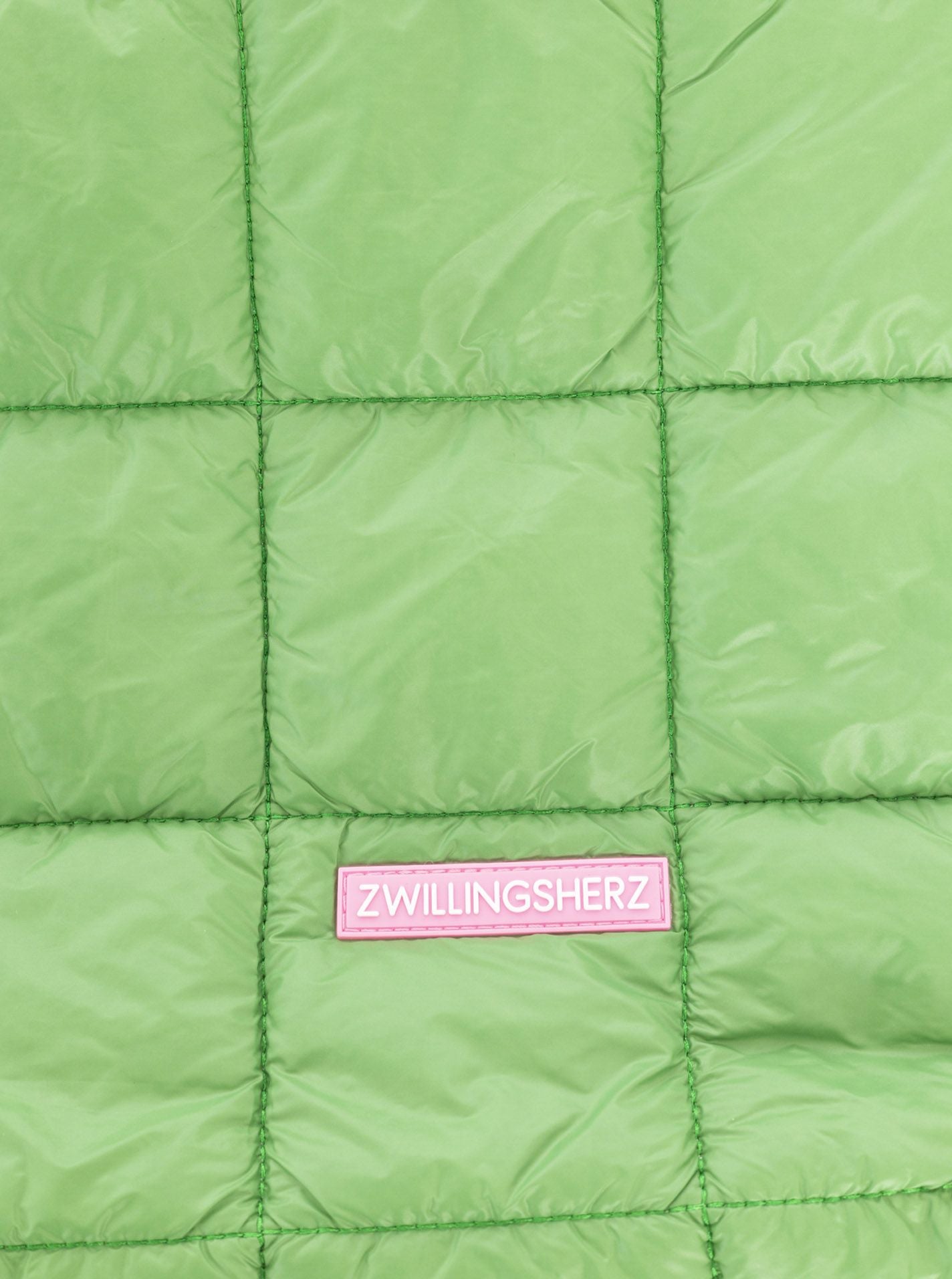 💕 Zwillingsherz Stepptasche "Uni Quadrat" Grün
