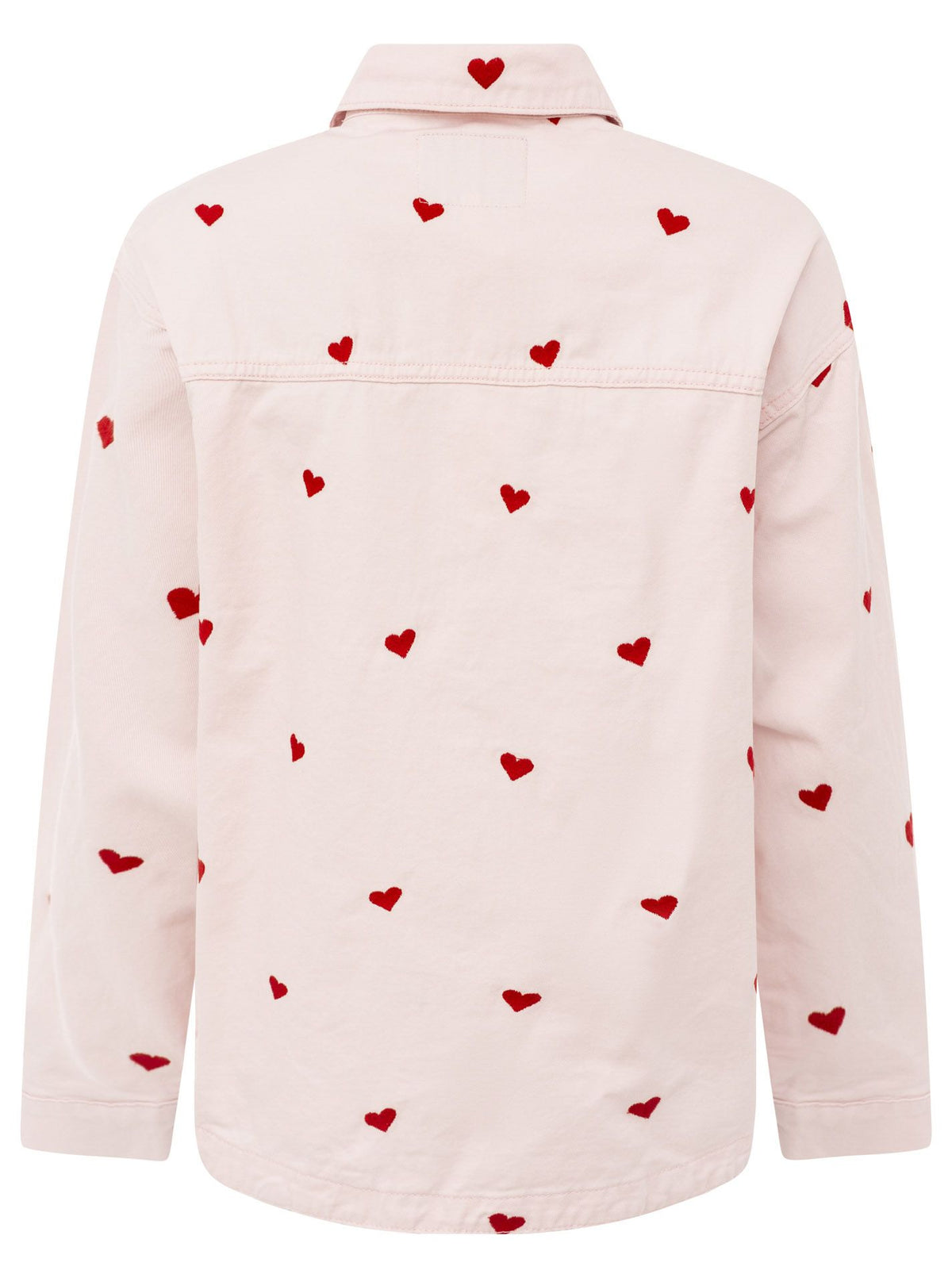 đź’• Zwillingsherz Jeanshemd "Herzen AOP" Rosa