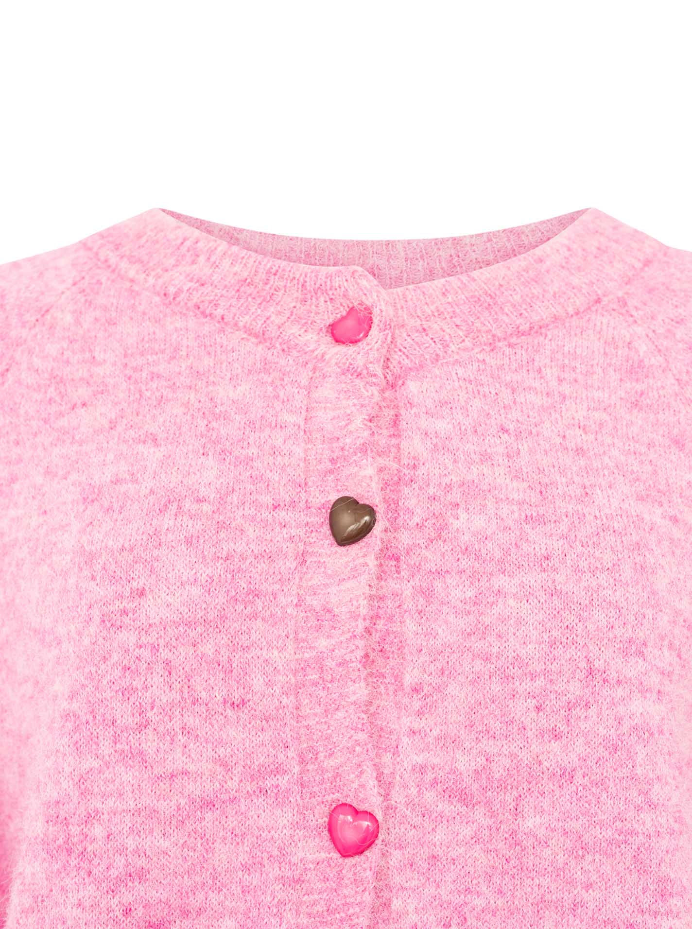 đź’• Zwillingsherz Cardigan "Herz" Wollmix Pink