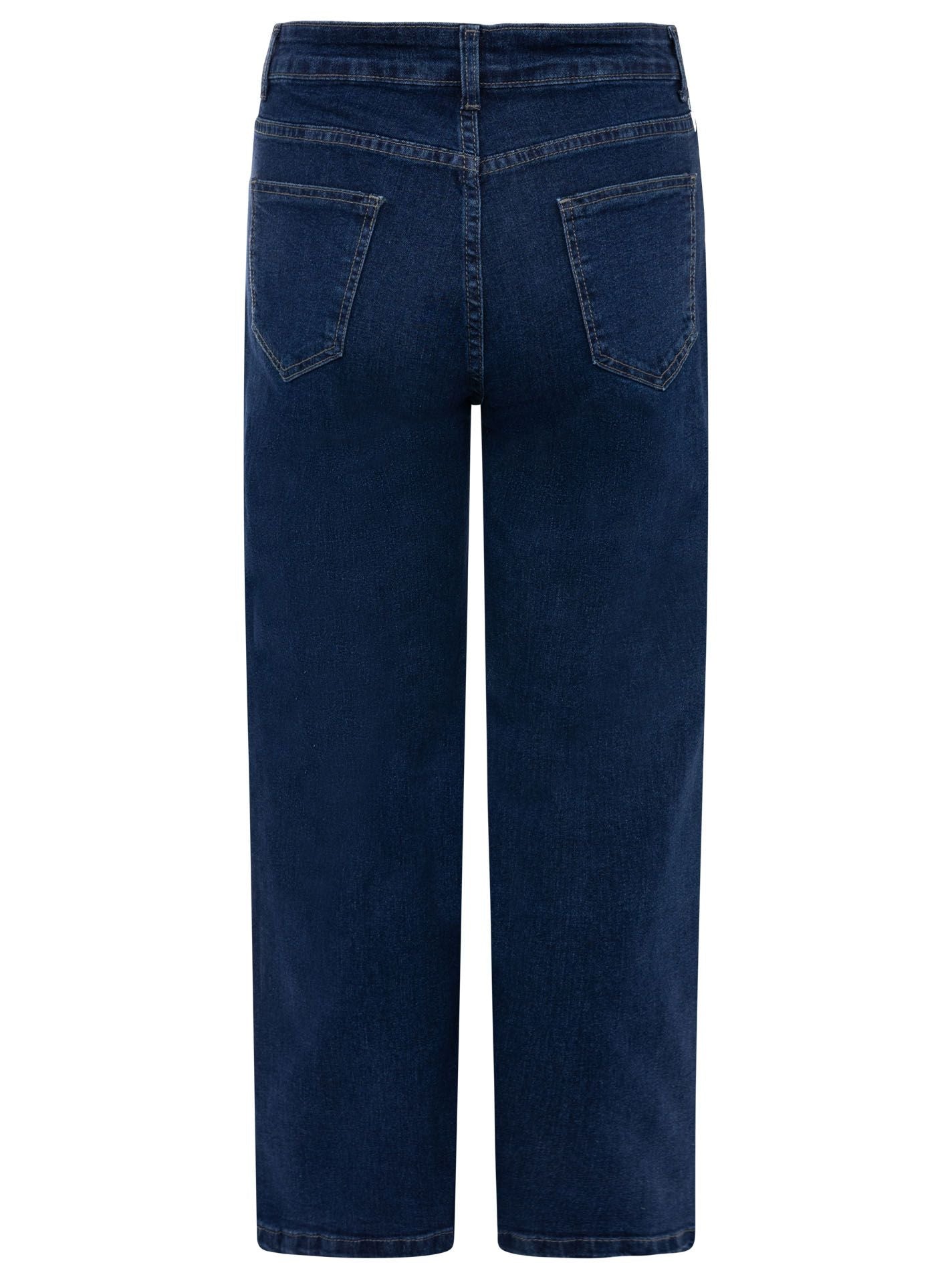 💕 Zwillingsherz Jeans "Herz" Wide Leg Mittelblau