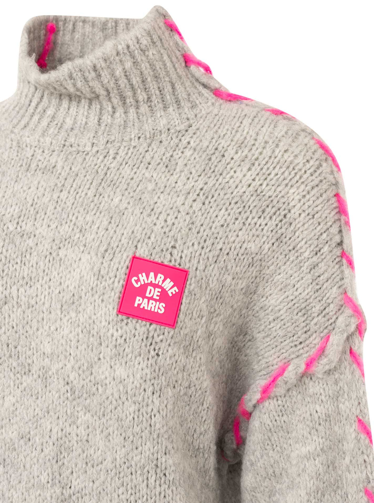 đź’• Zwillingsherz Pullover Pulli "Stitch" Grau