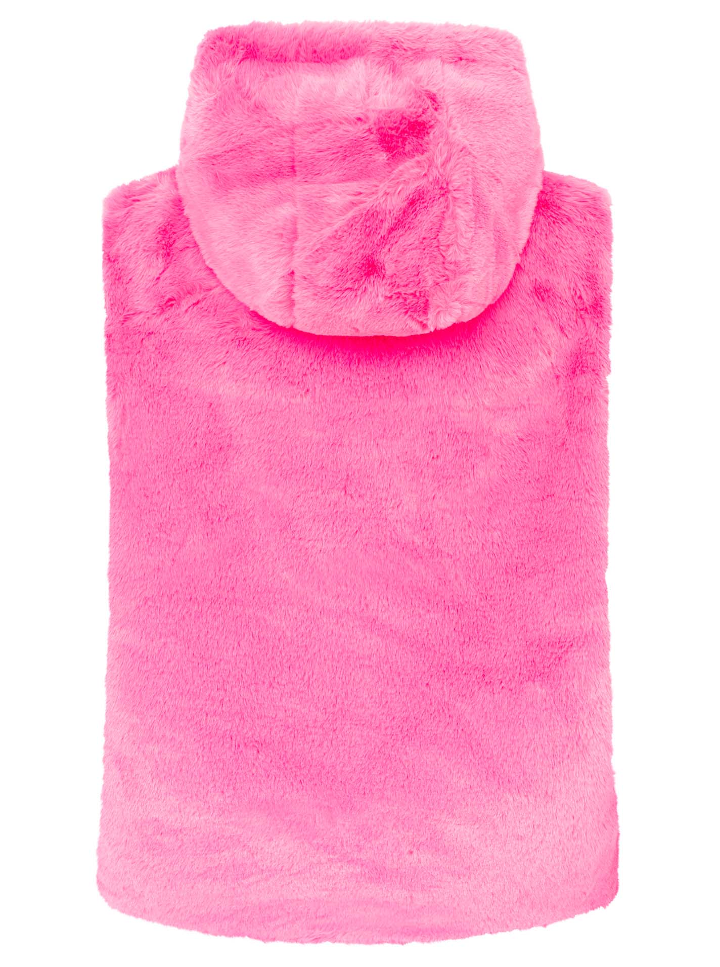 đź’• Zwillingsherz Weste "Hood" Fellweste Neonpink