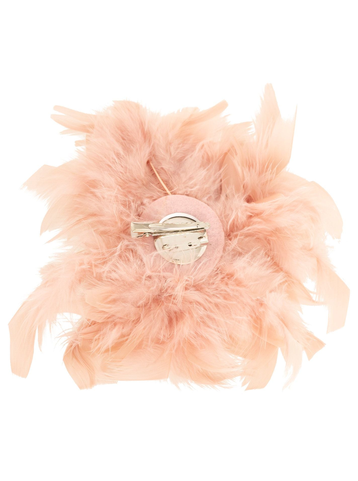 Brosche "Federmix" Rosa