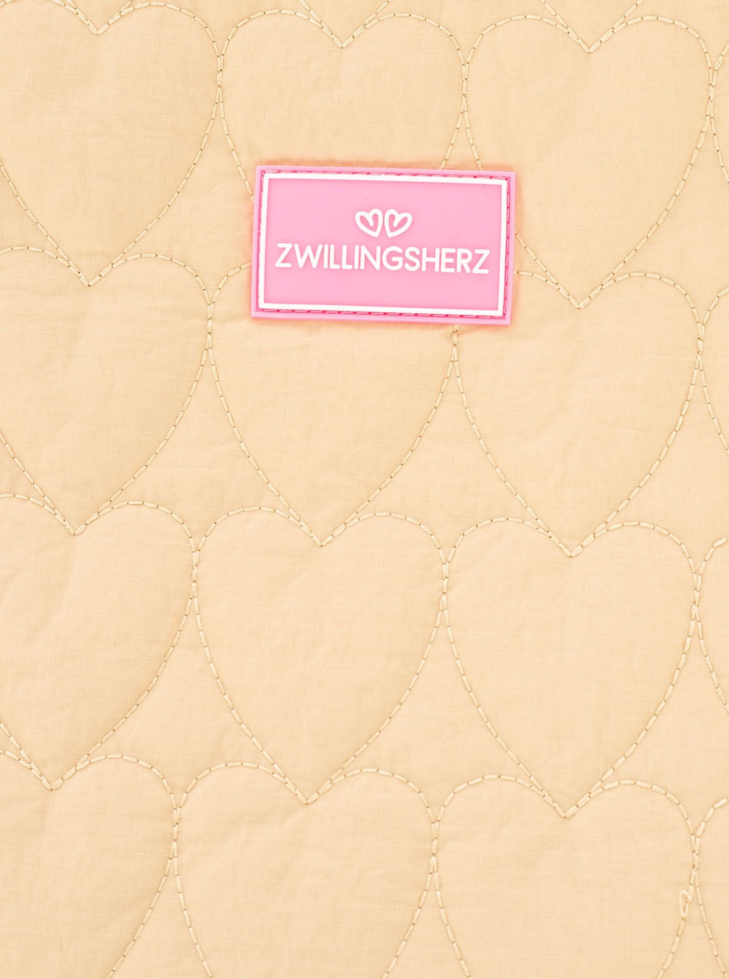 đź’• Zwillingsherz Shopper "Heart Steppung" Tasche Beige
