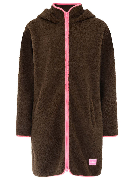 💕 Zwillingsherz Teddy Hoodiemantel "ZH Stick" Braun