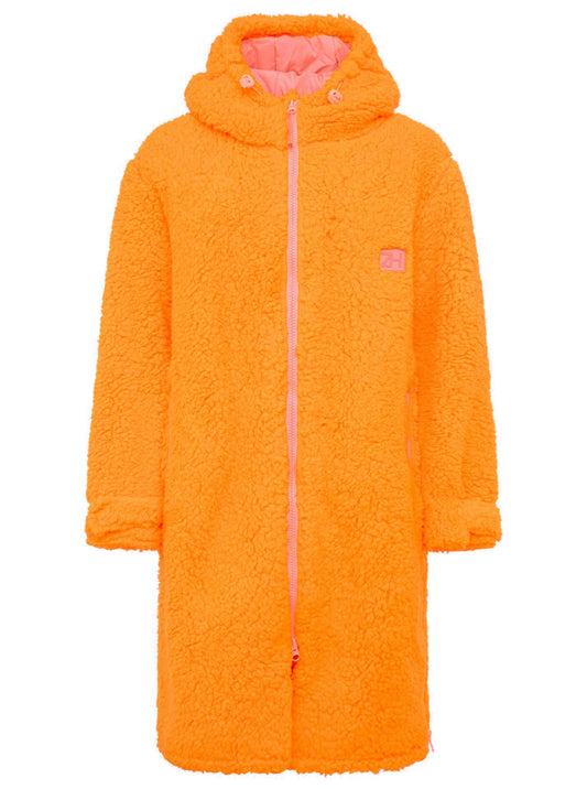 💕 Zwillingsherz Oversize Windjacke Inside Out "Teddy" Neonorange