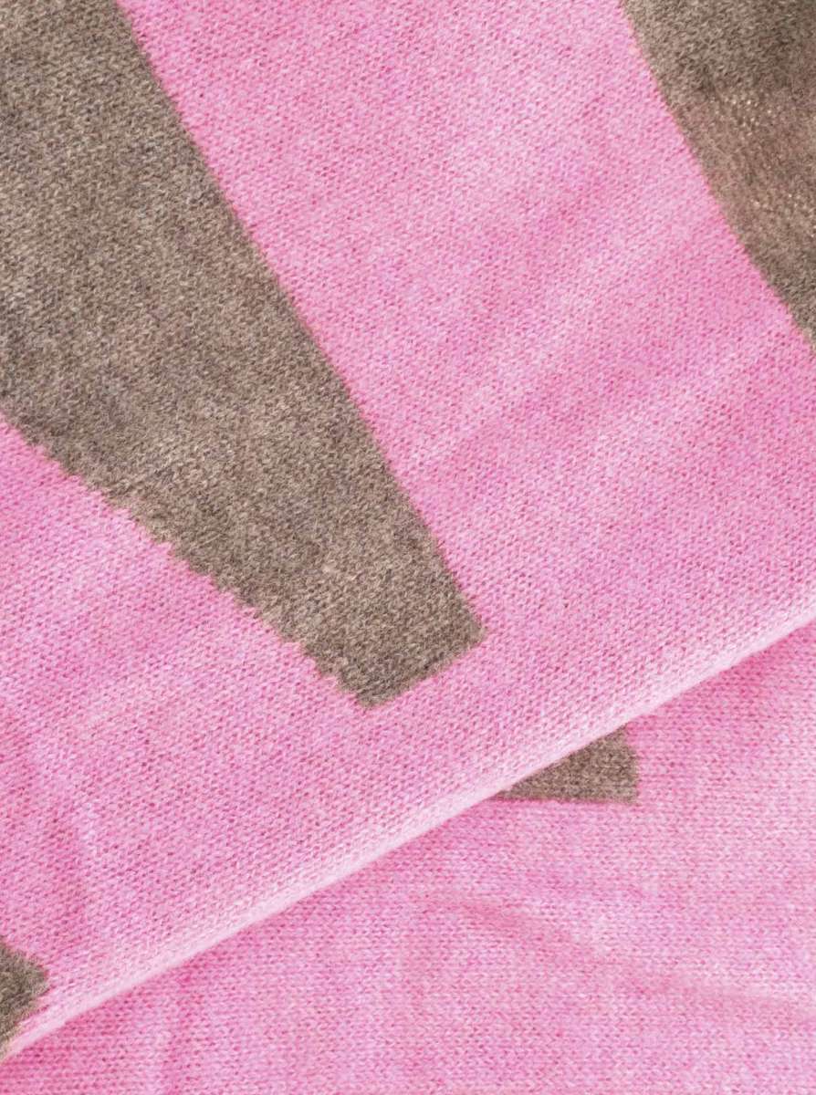 đź’• Zwillingsherz XXL Schal "Amour" 100 % Cashmere Kaschmir Taupe Bubblegum