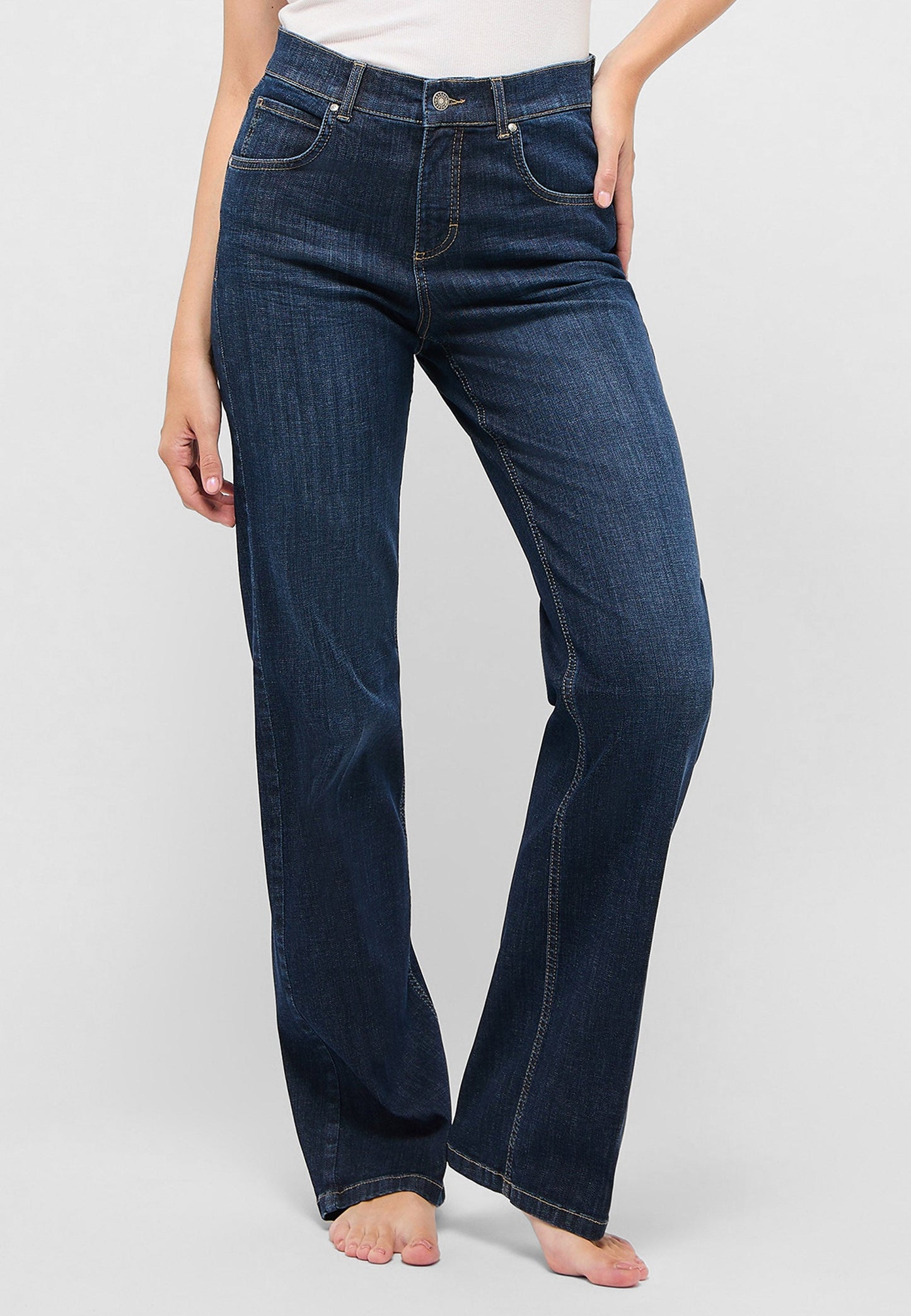 Angels Jeans Lara Dunkelblau 5 Pocket Jeans Sporty Denim 30" Normallänge