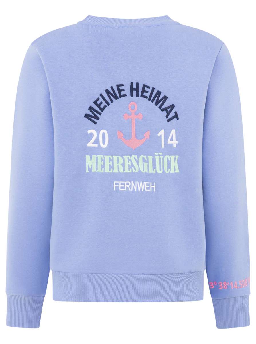 đź’• Zwillingsherz Sweatbomberjacke "Meine Heimat" Hellblau