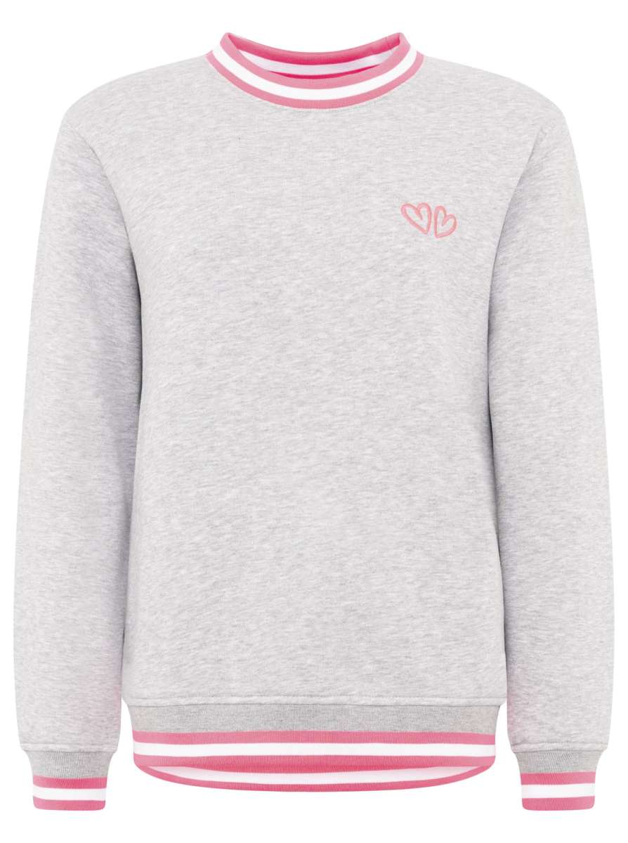 đź’• Zwillingsherz Sweatshirt "ZH Classic" Sweater Hellgrau