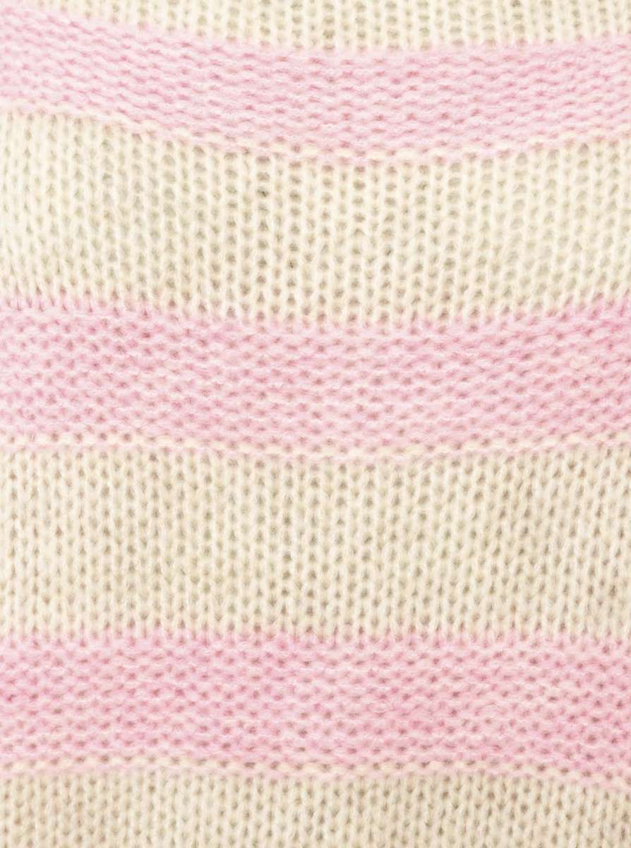 💕 Zwillingsherz Strickpullover "Streifen" Rosa
