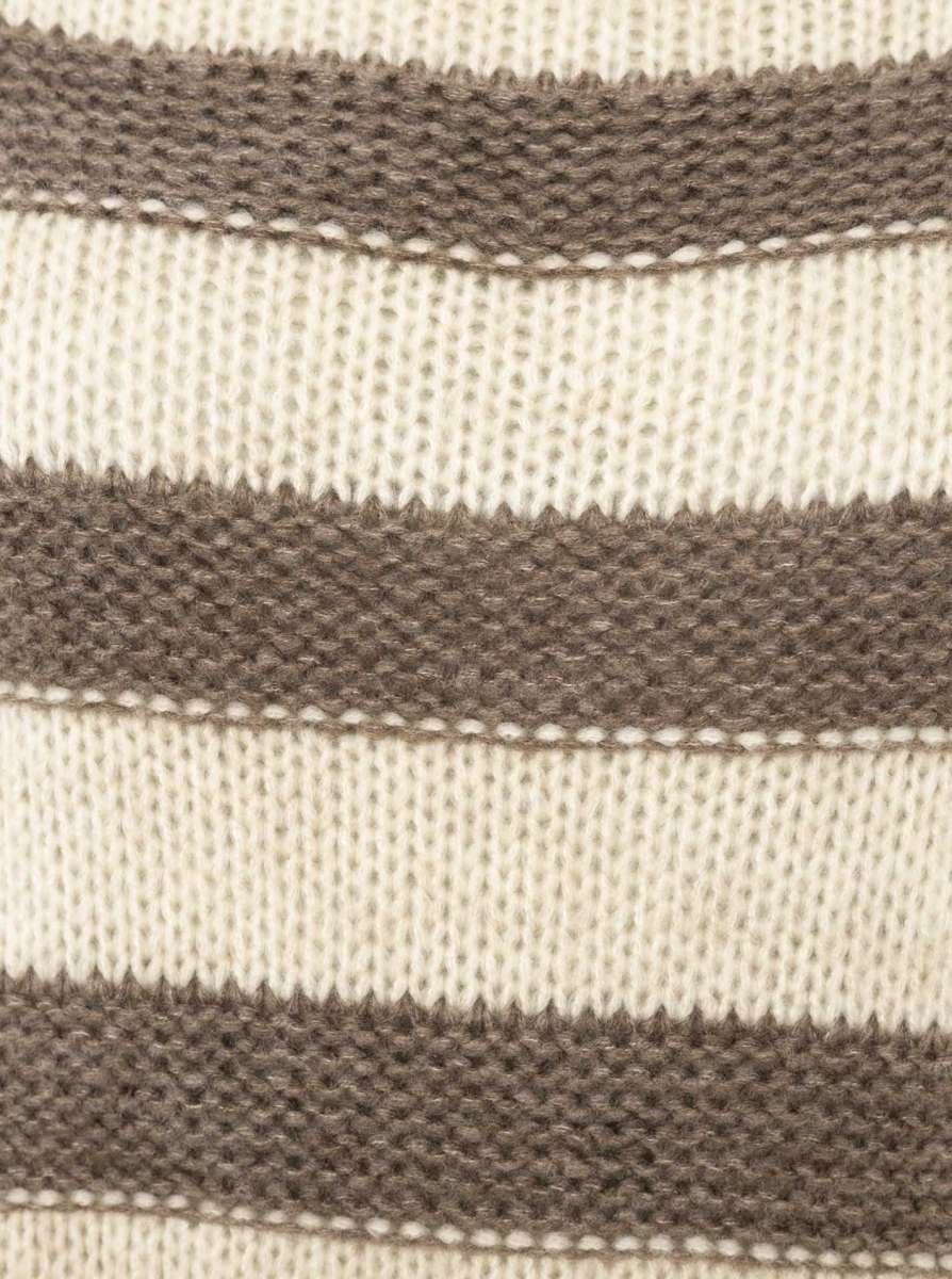 💕 Zwillingsherz Strickpullover "Streifen" Taupe
