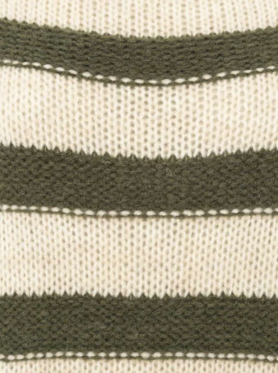 💕 Zwillingsherz Strickpullover "Streifen" Khaki