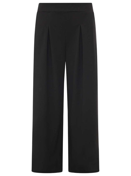 💕 Zwillingsherz Oversize Stoffhose "Bundfalte" Schwarz