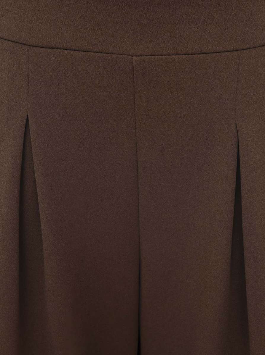 💕 Zwillingsherz Oversize Stoffhose "Bundfalte" Braun