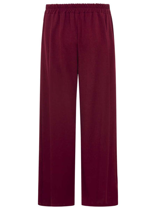 💕 Zwillingsherz Oversize Stoffhose "Bundfalte" Bordeaux