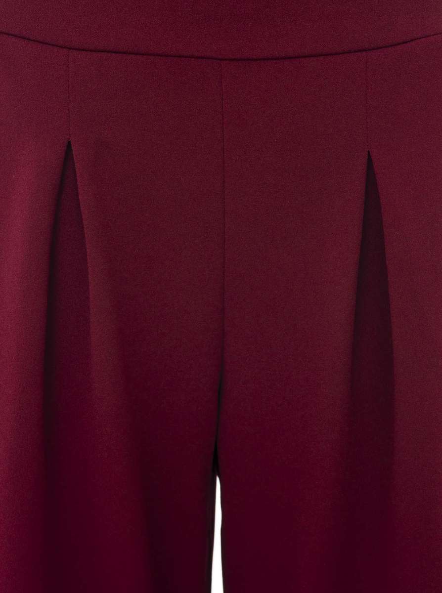💕 Zwillingsherz Oversize Stoffhose "Bundfalte" Bordeaux