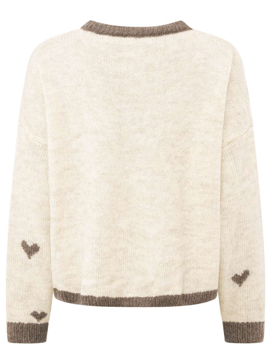 đź’• Zwillingsherz Cardigan "Herzen" Strickjacke Taupe