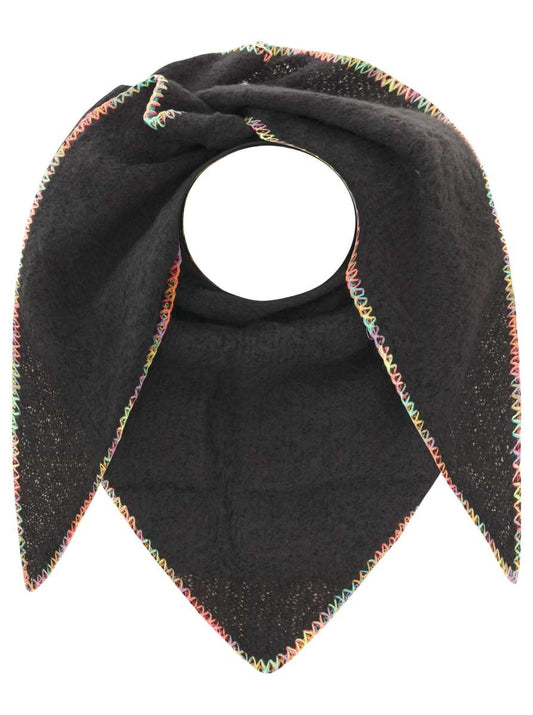💕 Zwillingsherz Dreieckstuch "Neon Stich" Schwarz