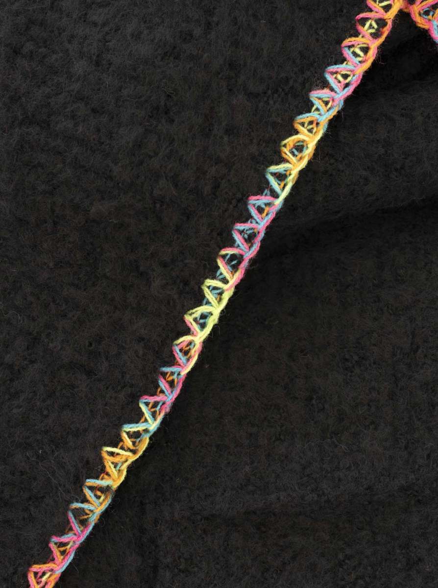 💕 Zwillingsherz Dreieckstuch "Neon Stich" Schwarz