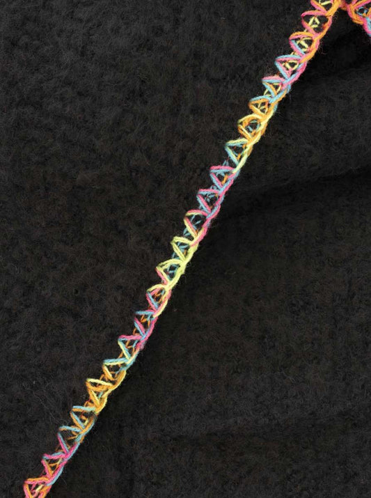 💕 Zwillingsherz Dreieckstuch "Neon Stich" Schwarz