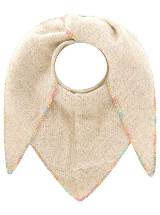 💕 Zwillingsherz Dreieckstuch "Neon Stich" Beige