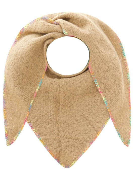 💕 Zwillingsherz Dreieckstuch "Neon Stich" Braun