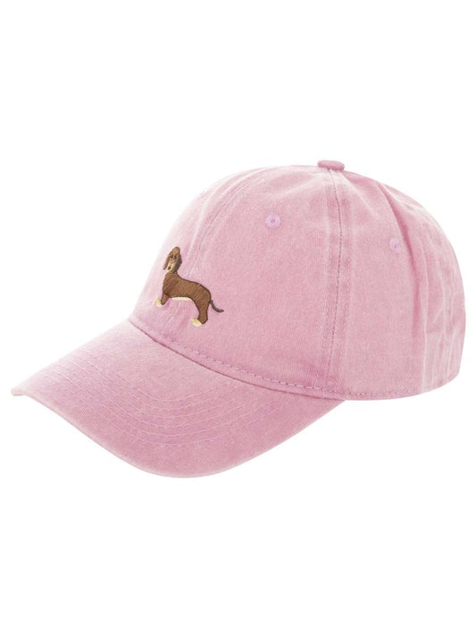 💕 Zwillingsherz Cap "Dackel" Altrosa