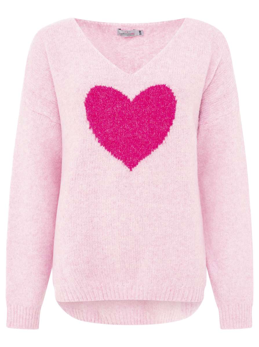 đź’• Zwillingsherz Kuschel Pullover "Wollmix Herz" Pullover Pink