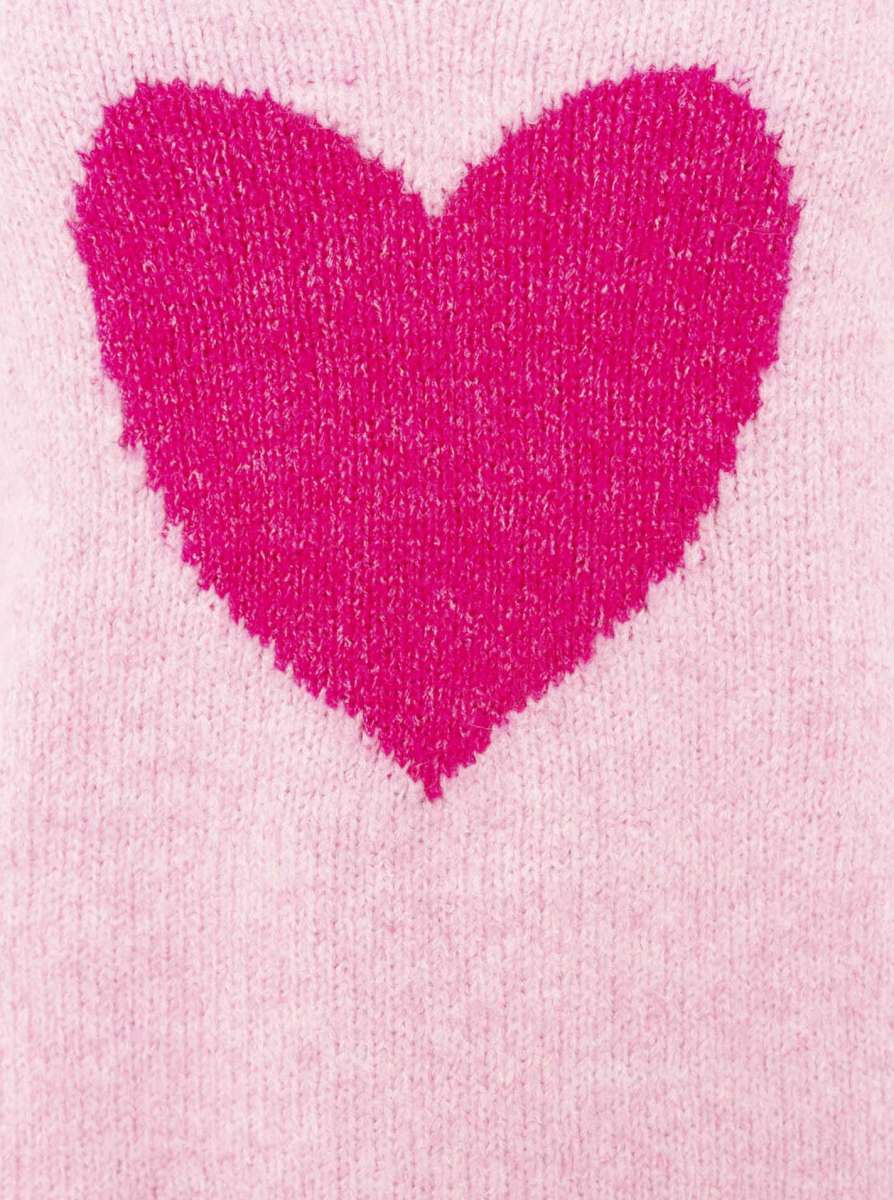 đź’• Zwillingsherz Kuschel Pullover "Wollmix Herz" Pullover Pink