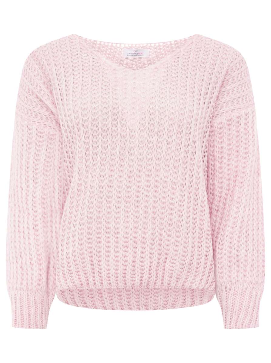 💕 Zwillingsherz Pullover "Große Maschen" Rosa
