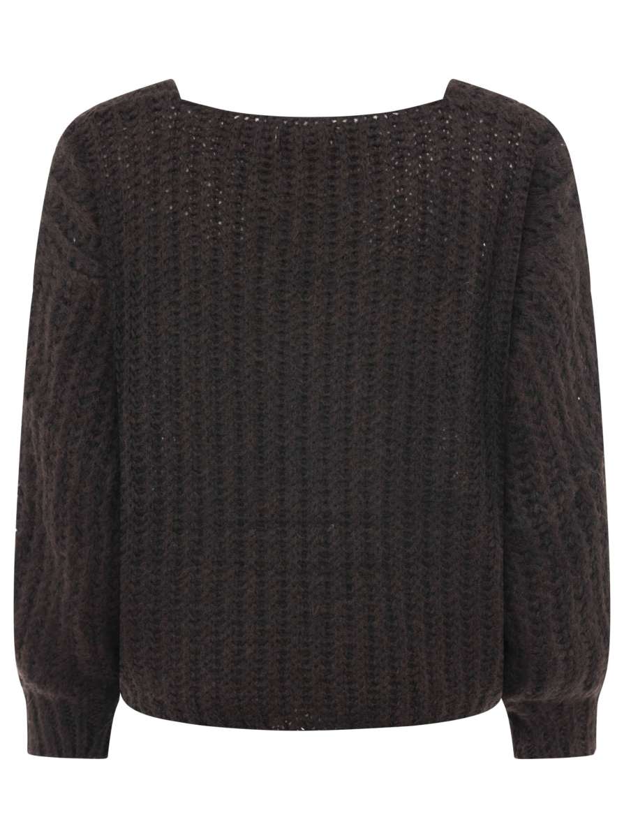 💕 Zwillingsherz Pullover "Große Maschen" Braun
