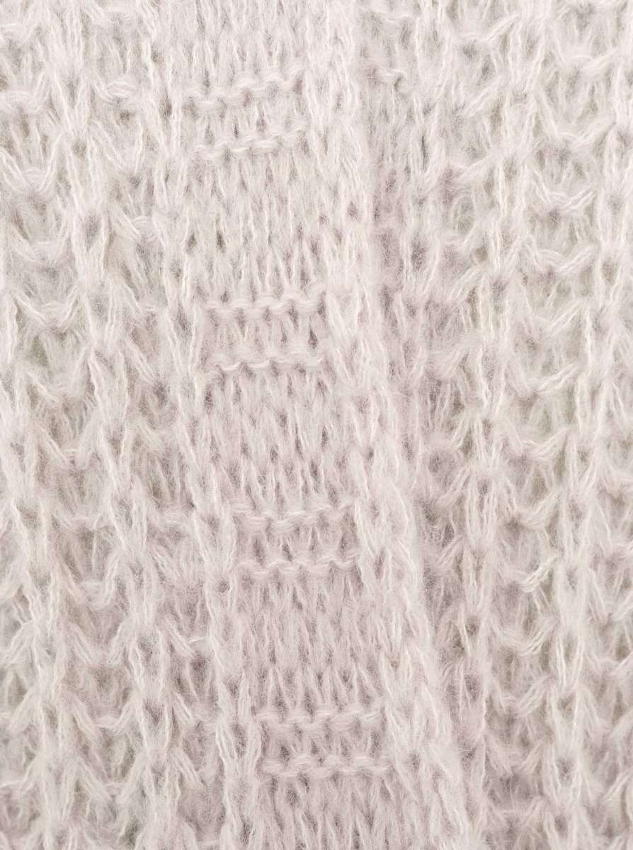 đź’• Zwillingsherz Cardigan "Grobe Maschen" Strickjacke Hellgrau