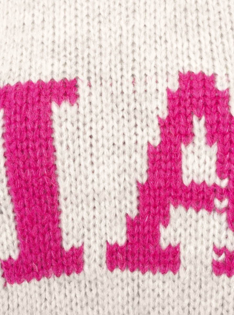 đź’• Zwillingsherz Pullover Mohair Mix "Ciao" Hellgrau