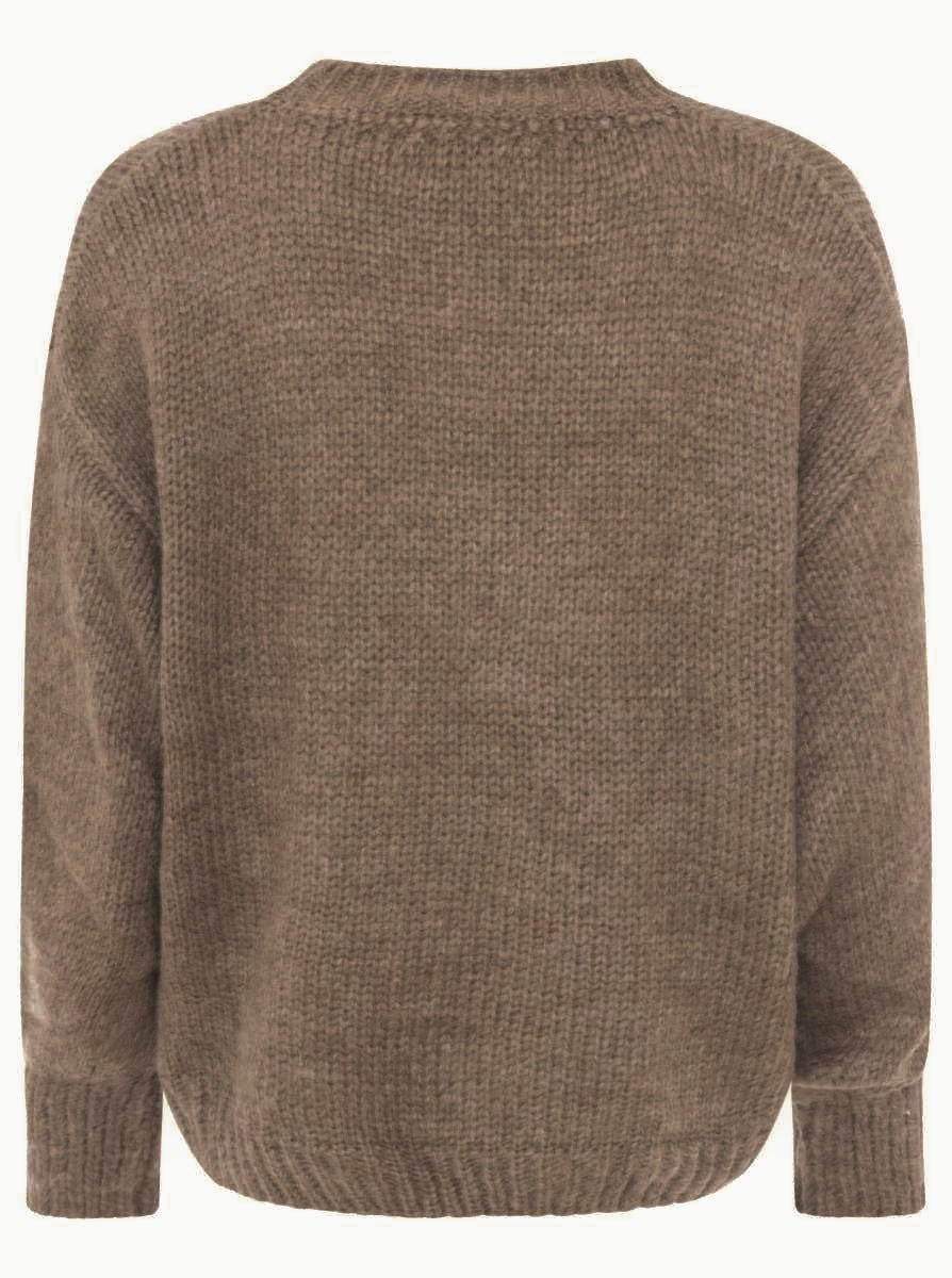đź’• Zwillingsherz Pullover Mohair Mix "Ciao" Taupe
