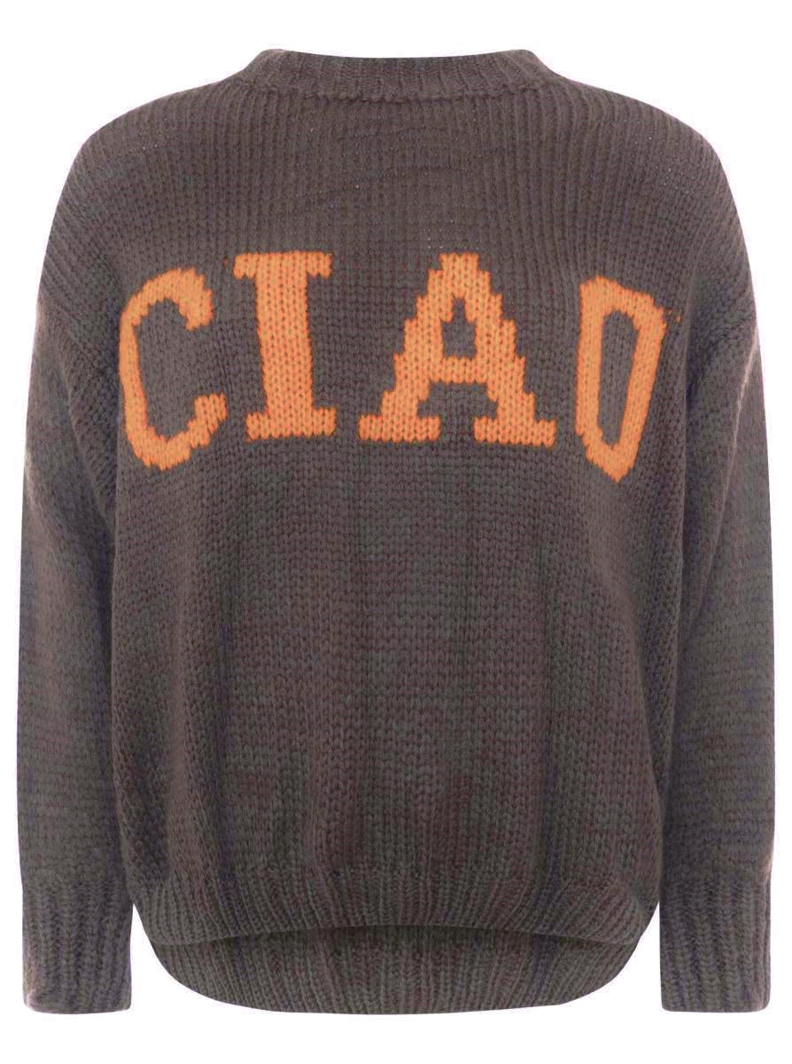 đź’• Zwillingsherz Pullover Mohair Mix "Ciao" Olive