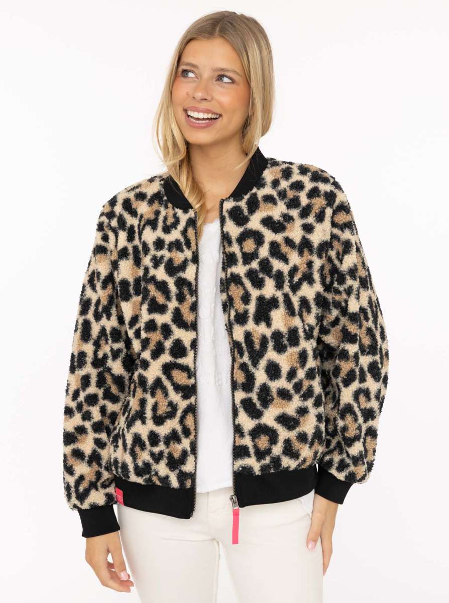 đź’• Zwillingsherz Bomberjacke Teddy "Classic Leo" Beige