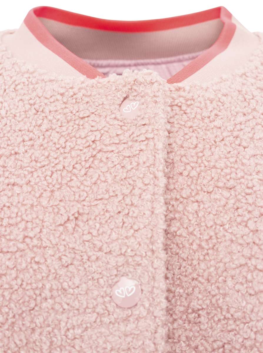 đź’• Zwillingsherz Bomberjacke Teddy "Smile Love" Altrosa