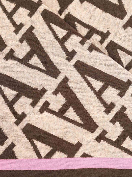 💕 Zwillingsherz Dreieckstuch "A Allover" Baumwolle Beige