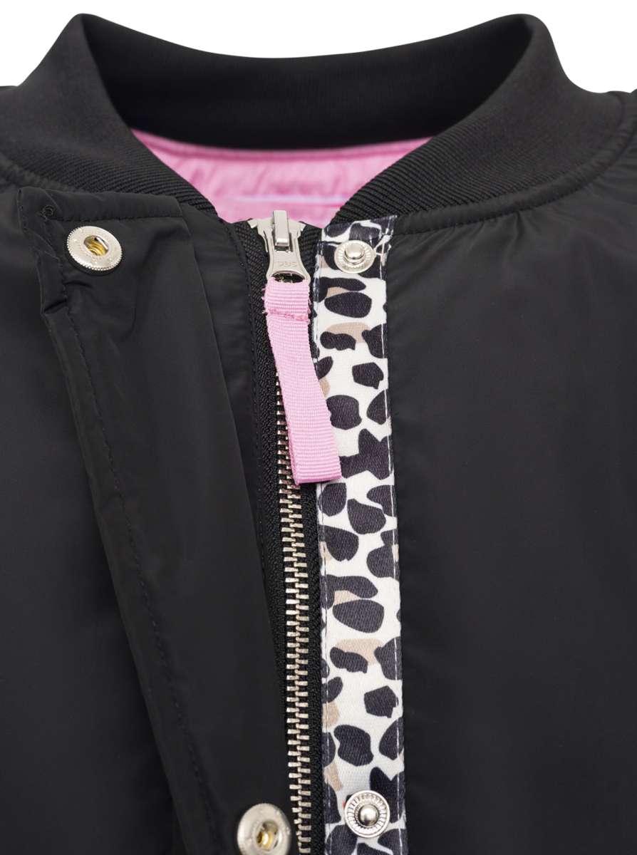 💕 Zwillingsherz Bomberjacke "Wild at Heart" Schwarz