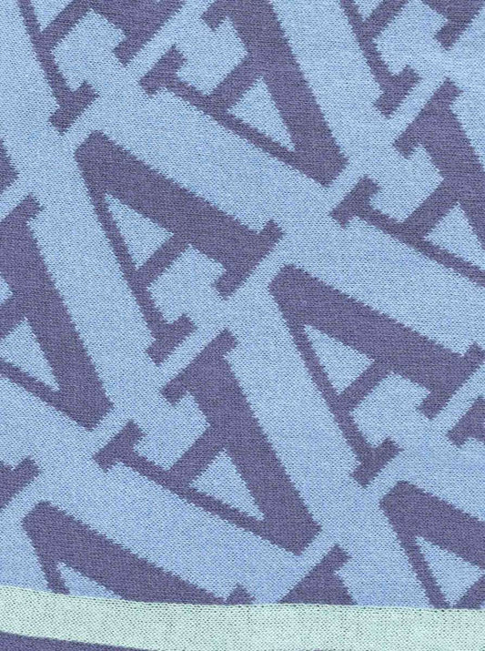 💕 Zwillingsherz Dreieckstuch "A Allover" Baumwolle Jeans