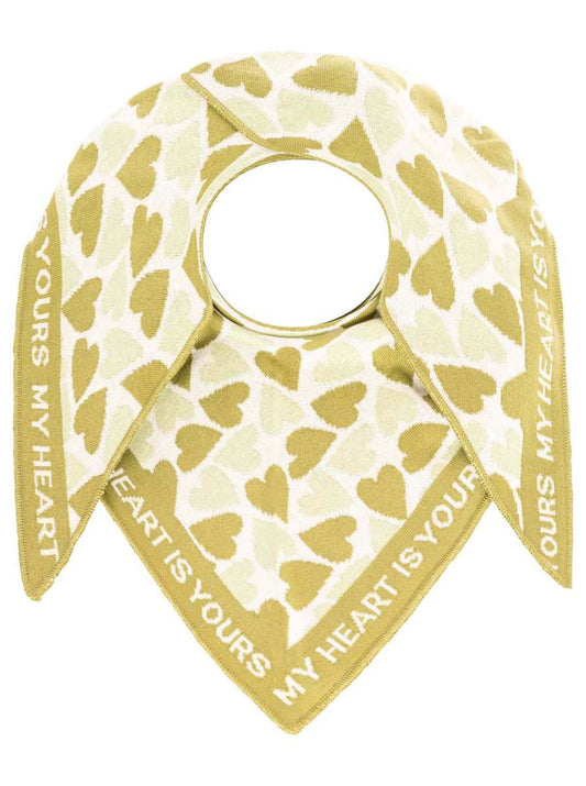 💕 Zwillingsherz Dreieckstuch "My Heart" Baumwolle Khaki